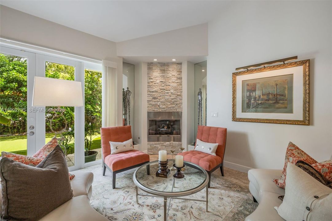 Formal Living Parlor Featuring Gas Fireplace
