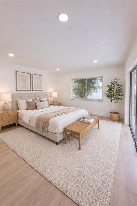 Bright and serene master bedroom design
