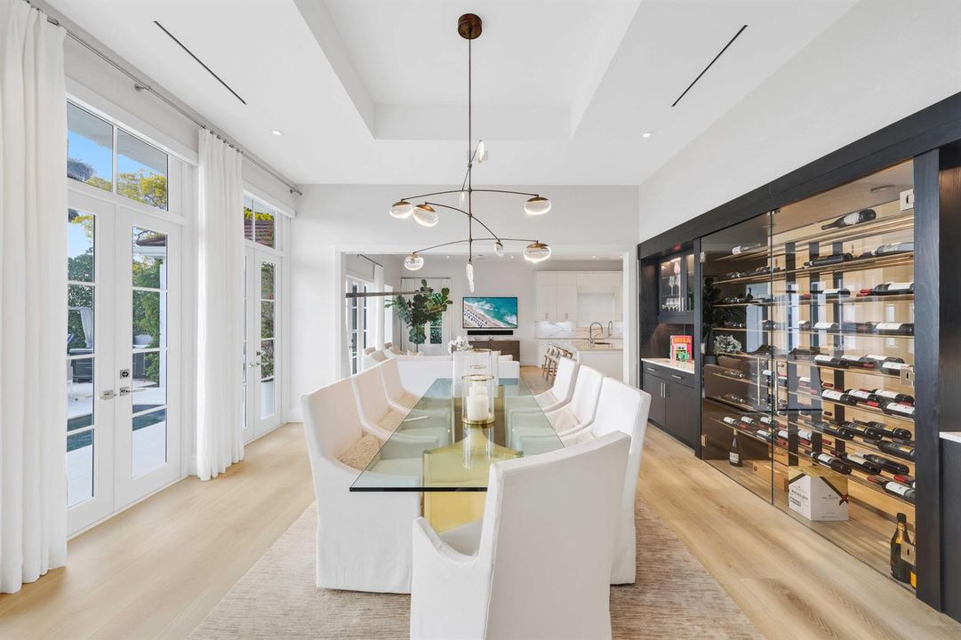Dining Room and Wine Wall