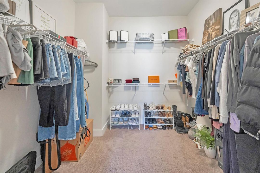 Primary walk in closet