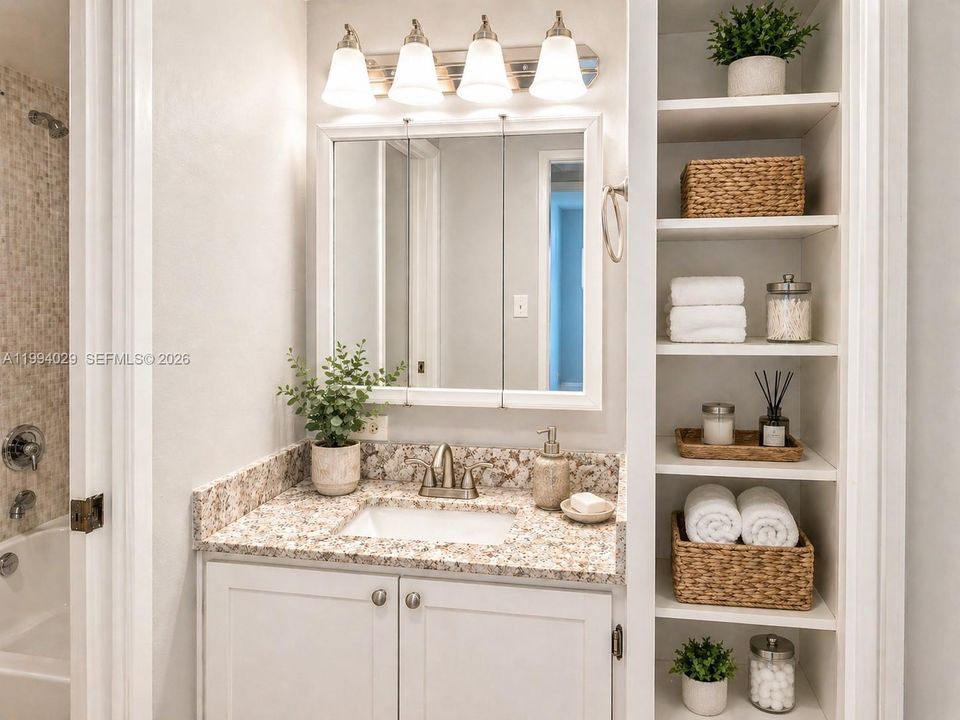 Bathroom storage styled