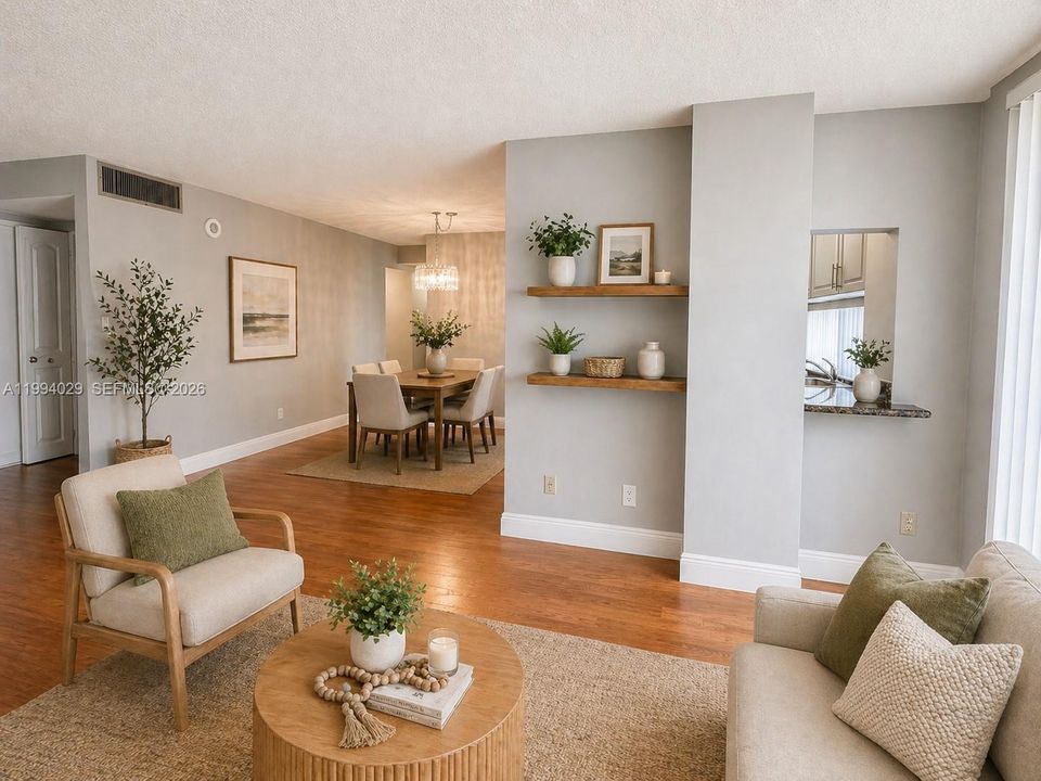 Living Room staged angle