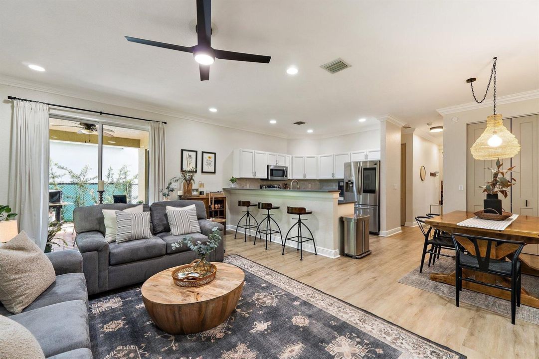 Living Room + Kitchen