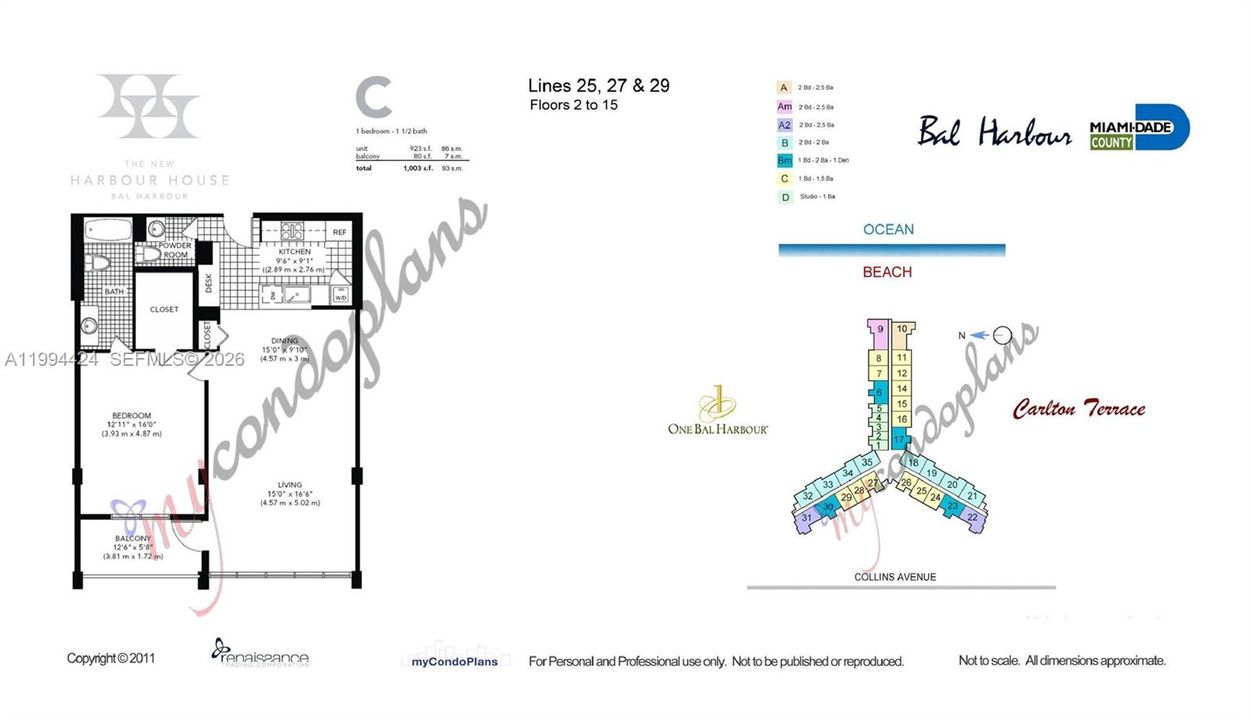 Activo con contrato: $657,000 (1 camas, 1 baños, 896 Pies cuadrados)