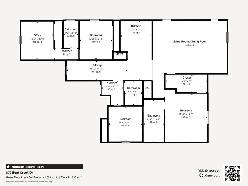 floorplan 879 Bent Creek Dr - Floor 1