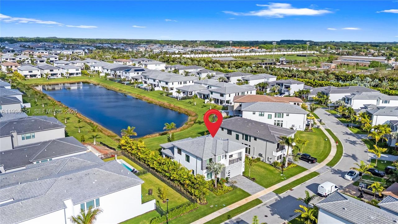Overhead view of property looking northwest