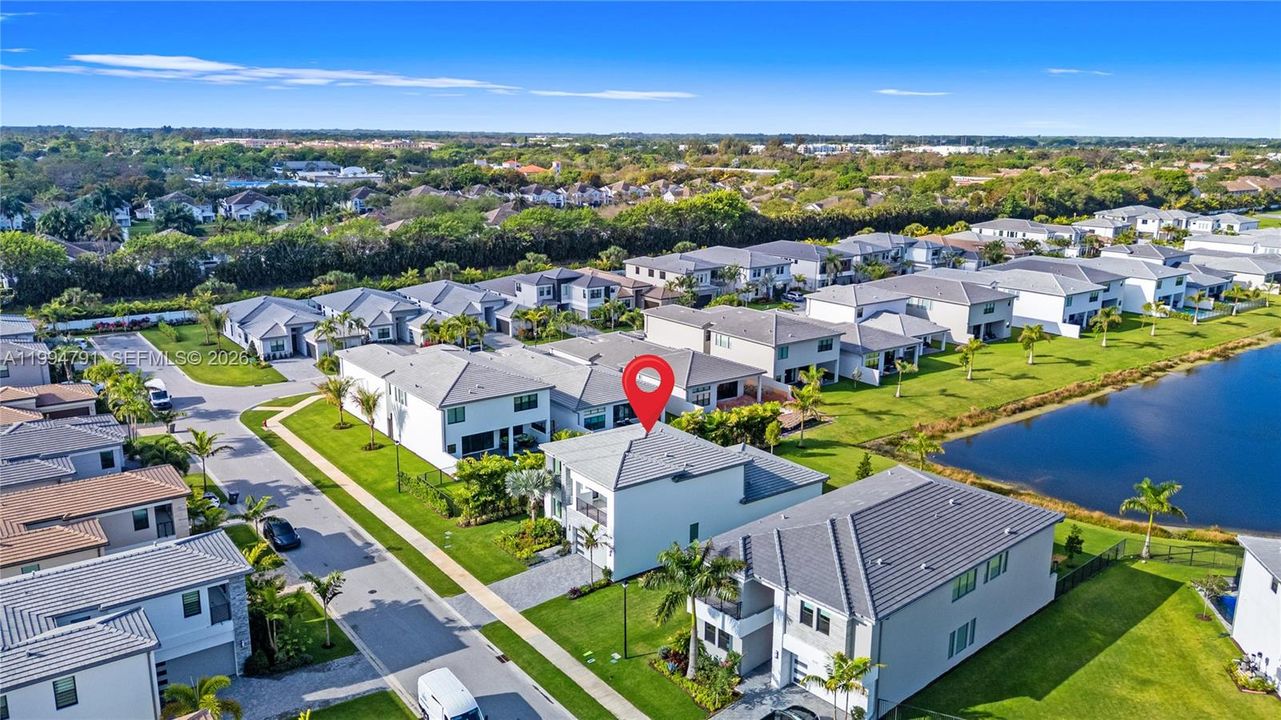 Overhead view of property looking southwest