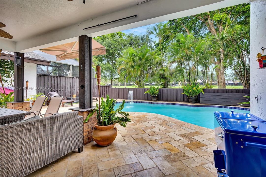 Covered Patio with retractable awning