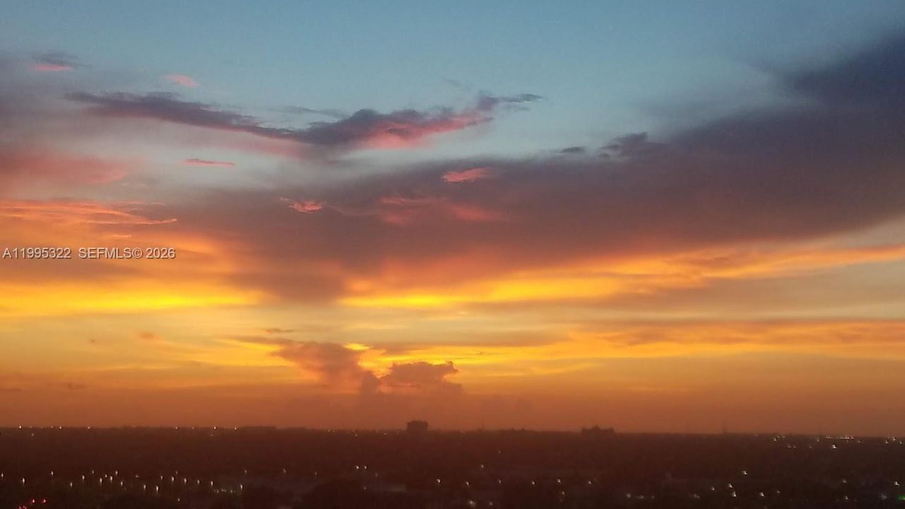 SUNSET FROM COUCH OR BALCONY