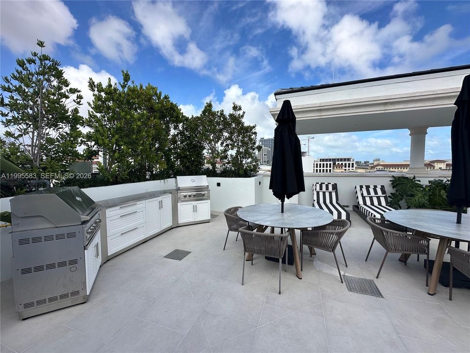Outdoor grilling area