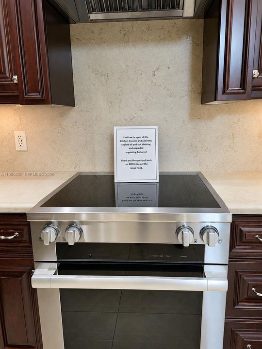 pull out spice both sides of range hood!