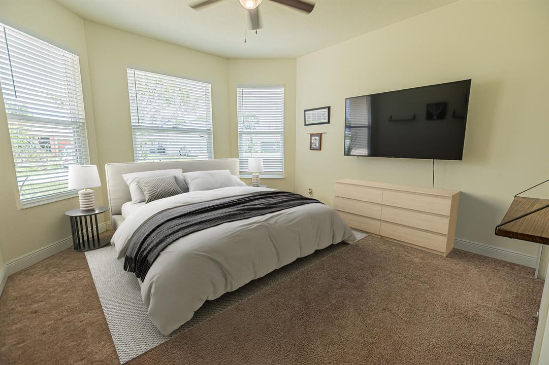 virtually staged - bedroom