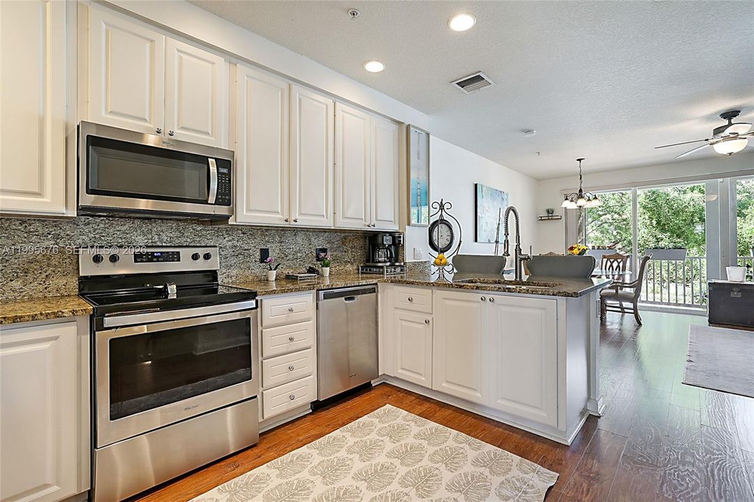 The open concept floor plan creates the perfect space for relaxing or entertaining