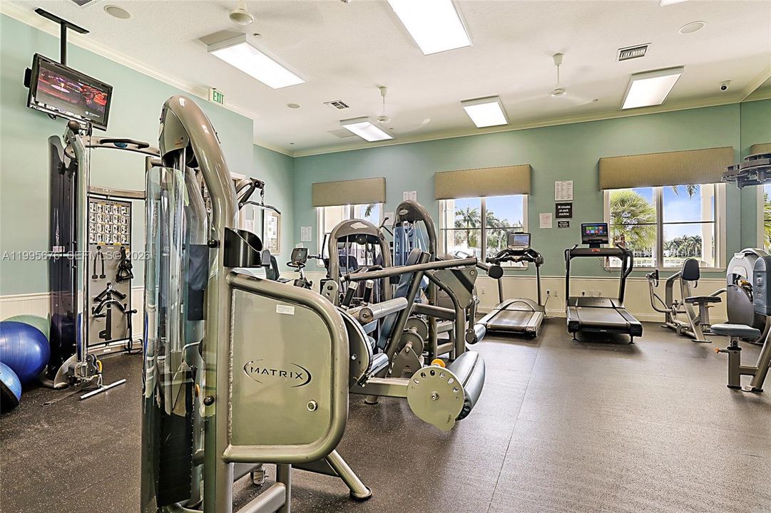 Well equipped work- out room in the Ammenity Center.