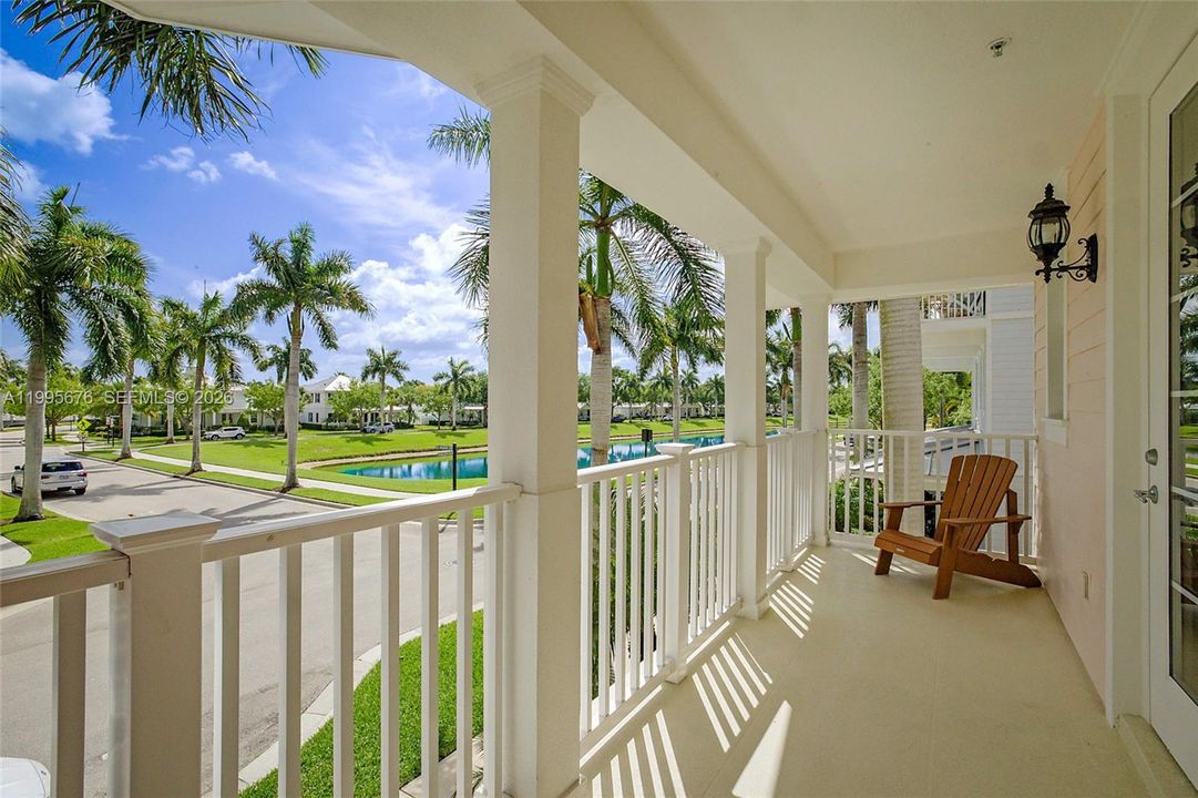 2nd floor balcony view  overlooking the peaceful pond.