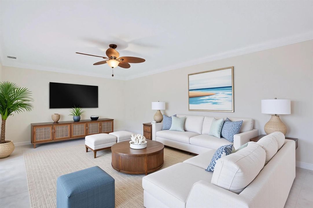 Virtually Staged Living Area