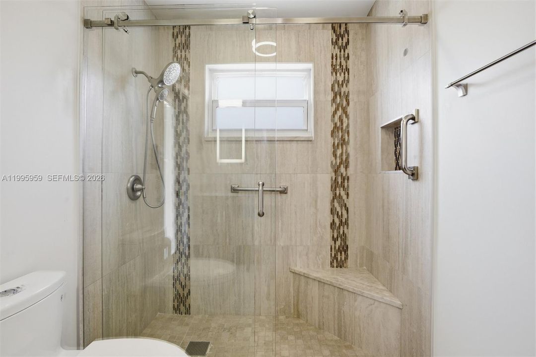 Beautiful Glass Enclosed Master Shower