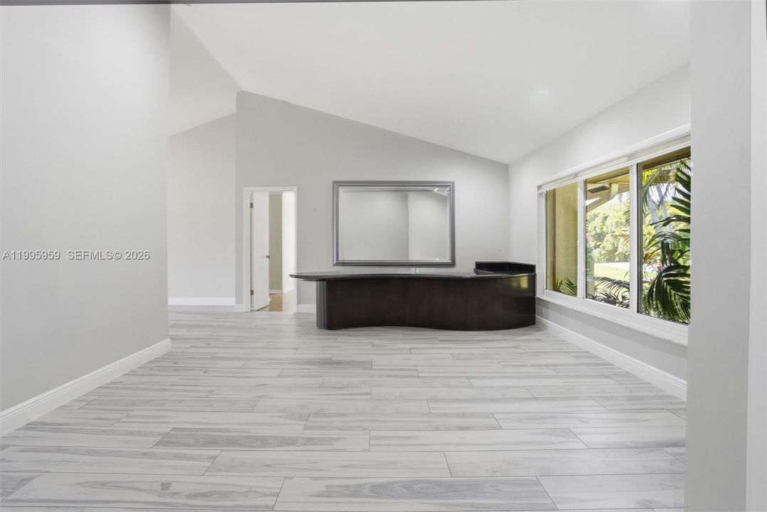 Living Area with Wine Bar & Elegant Tiles