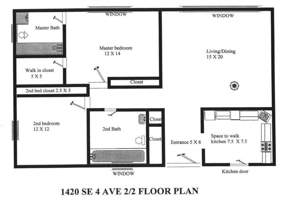 1420 floor plan 2 bed apt new