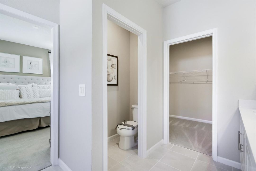 Primary bathroom and walk-in closet