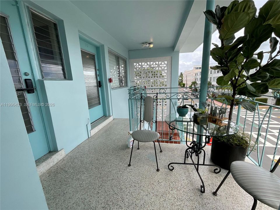 View to enter unit