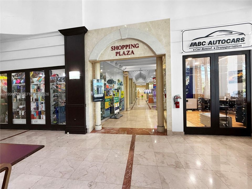 Shopping Plaza in lobby
