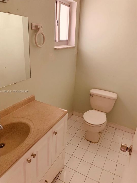 First floor half bath.