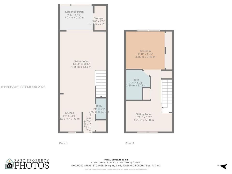 Active With Contract: $2,350 (1 beds, 1 baths, 960 Square Feet)