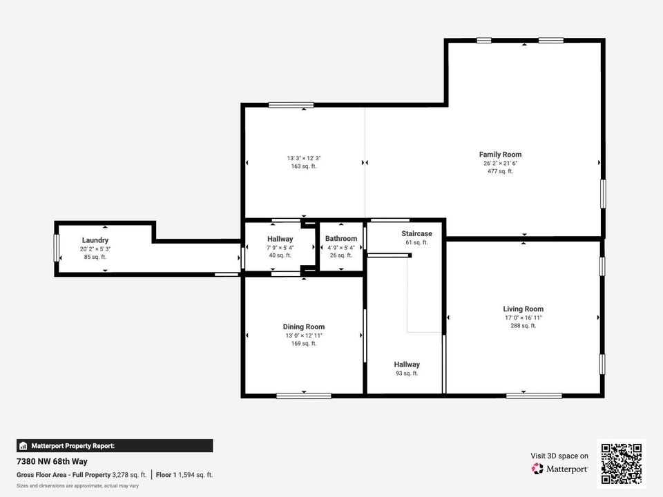 Floor plan 7380 NW 68th Way