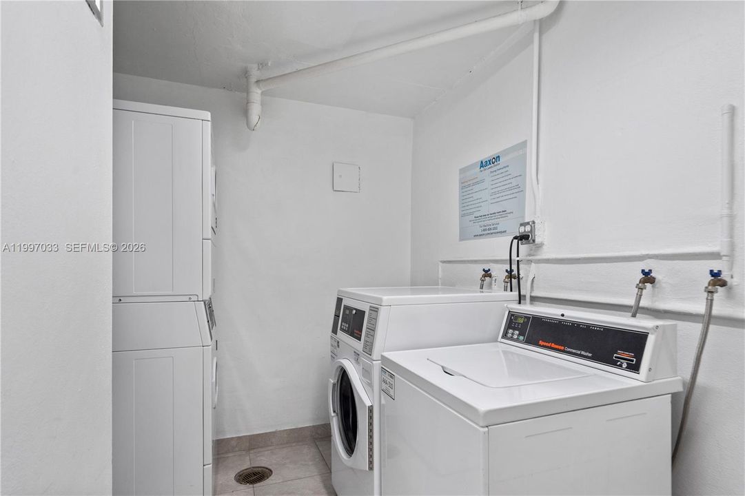 laundry room directly next to unit