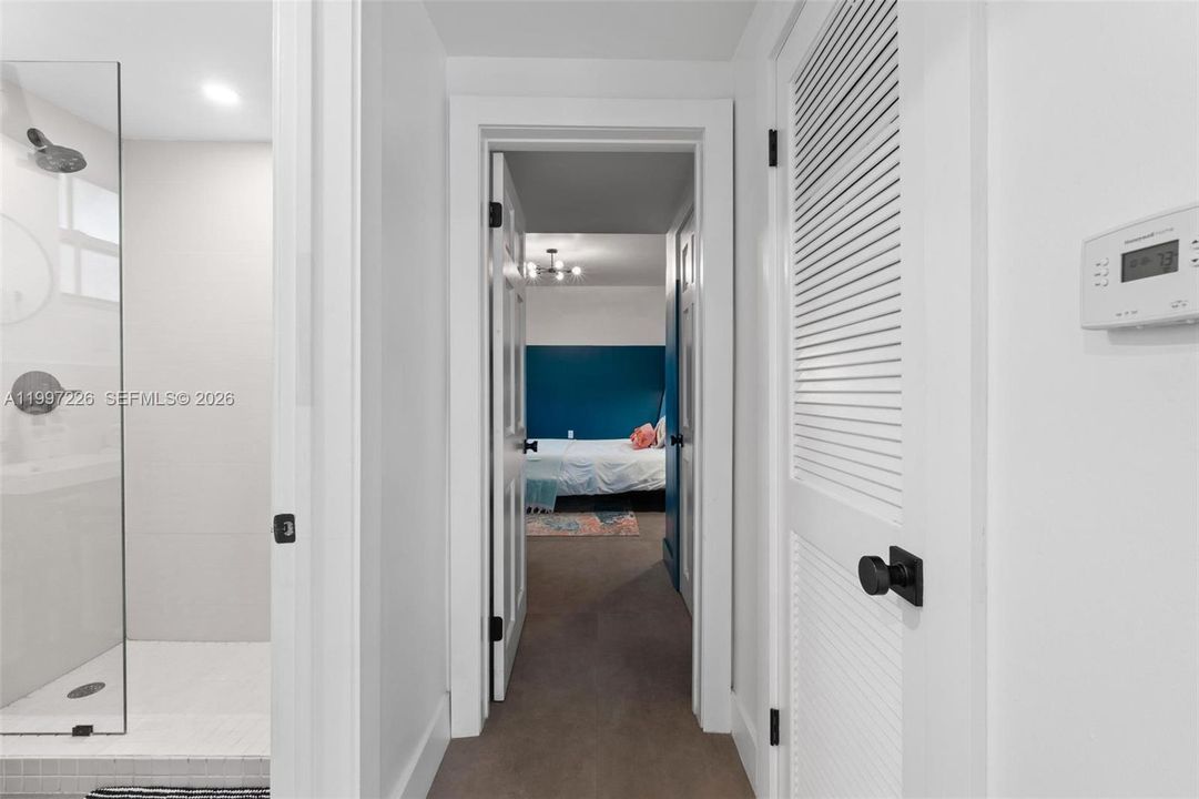 Bathroom Entrance & A/C Storage Closet