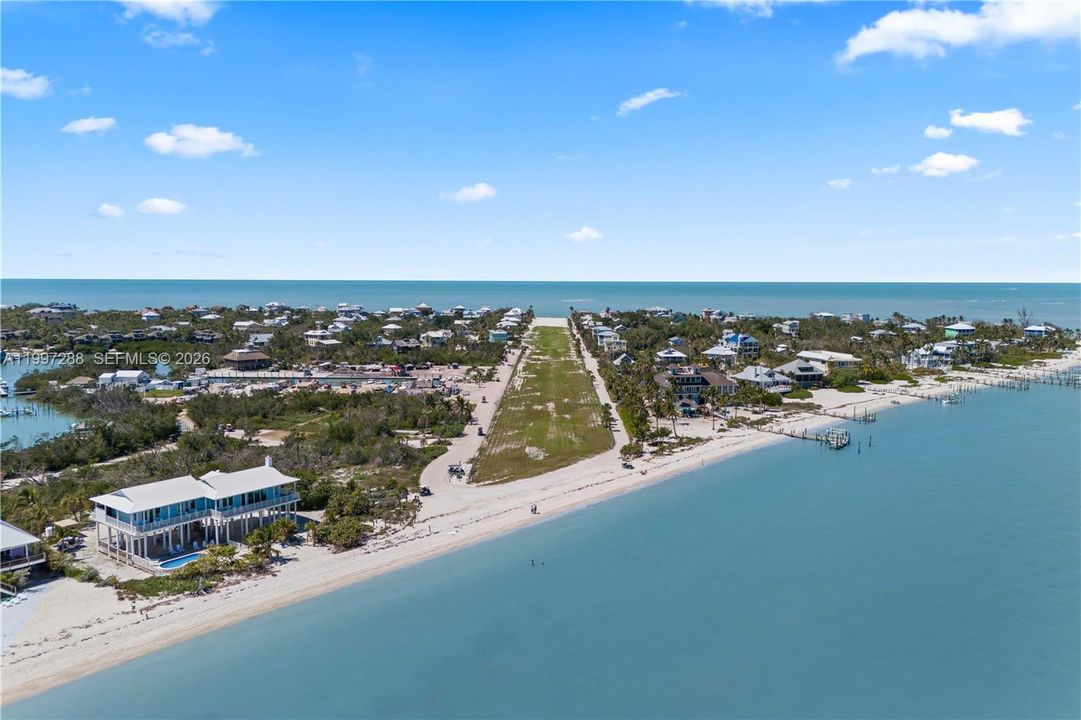 Aerial view of the landing strip - whether you fly by plane or helicopter, this might be one of the shortest and most scenic landing strips in the United States.