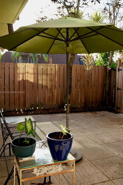 Patio view from front door