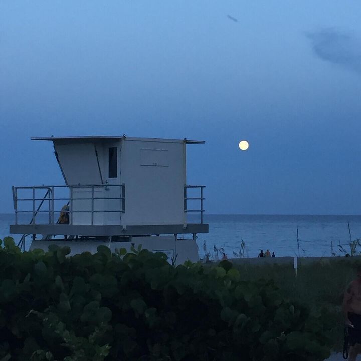 Hobe Sound beach at moonrise