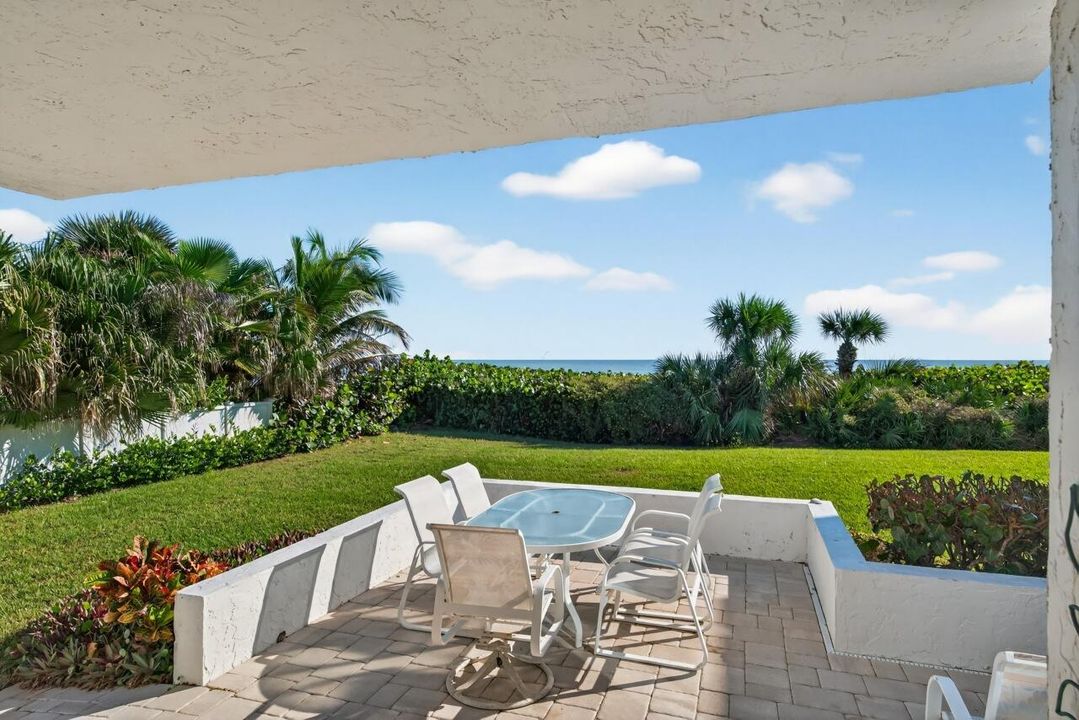 PATIO VIEW FACING BEACH