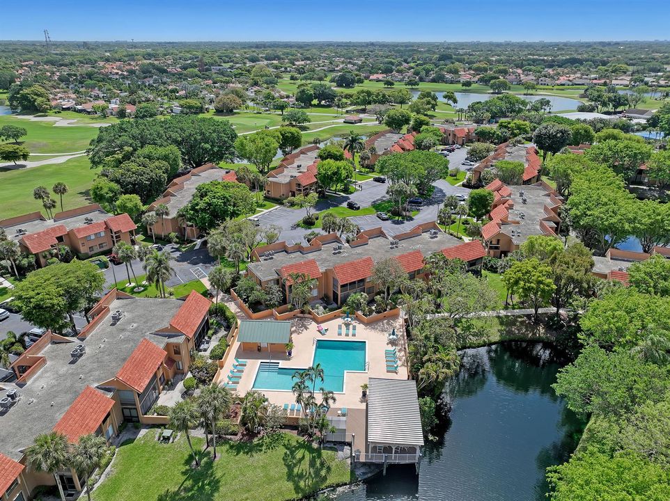 aerial of pool area