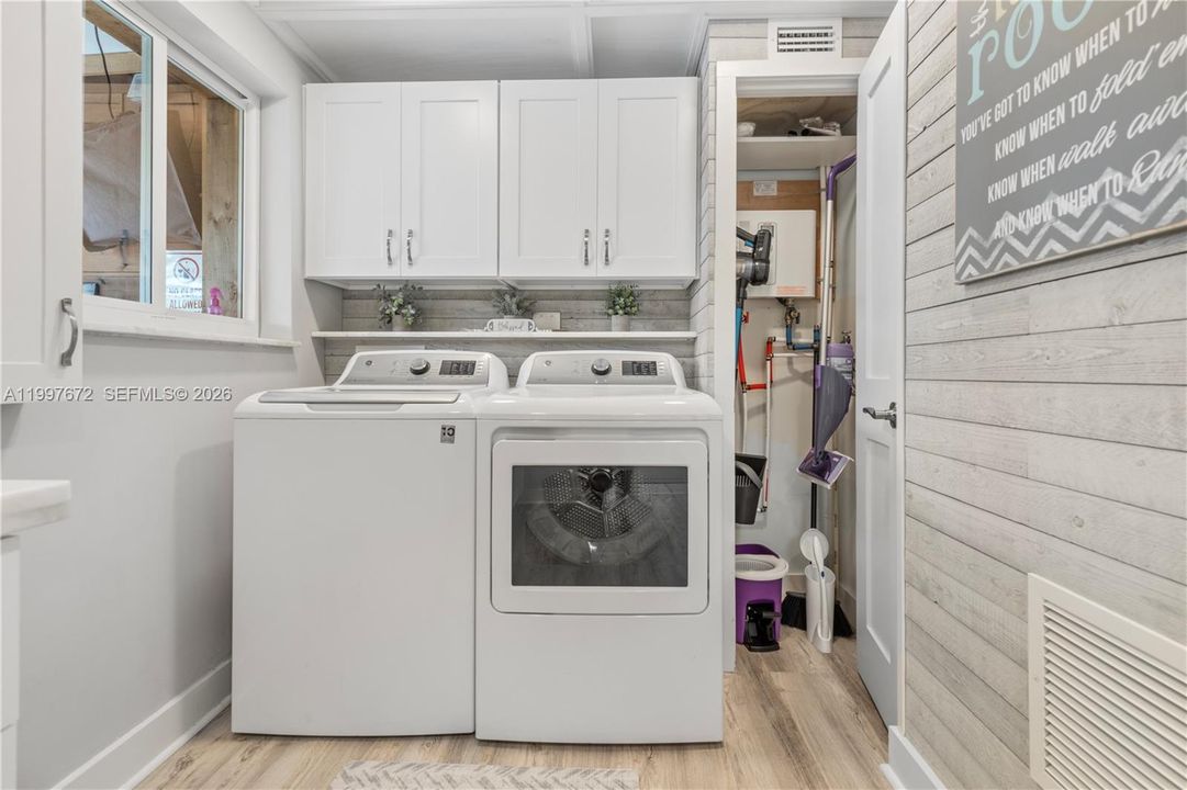 full washer/dryer and more storage