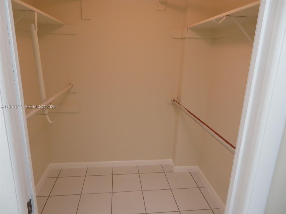 walk in closet in master