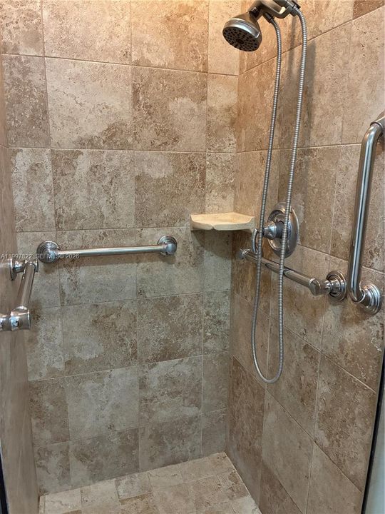 Newly tiled shower