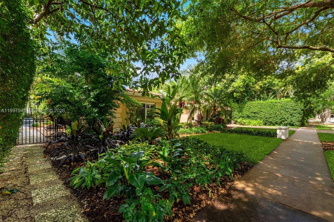 Lush landscaping