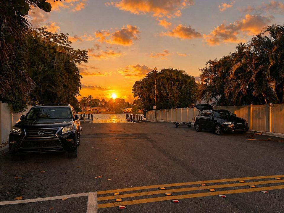 Boat ramp Sunset