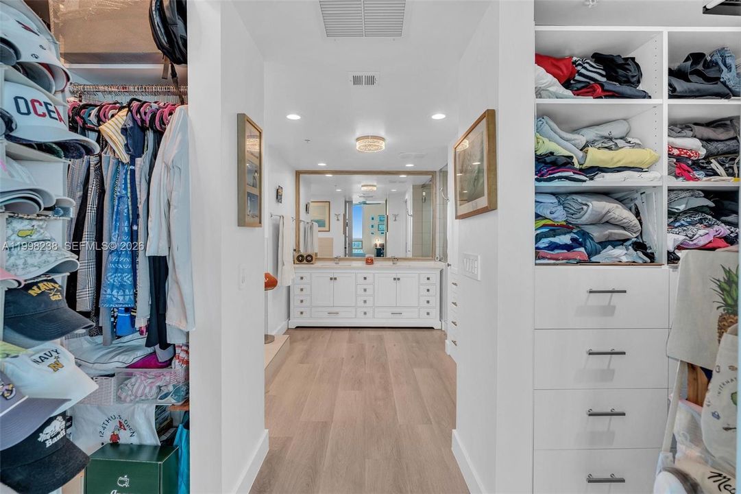 Primary with dual walk-in closets