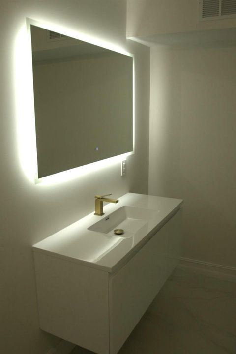 Master bath 46inch floating sink cabinet