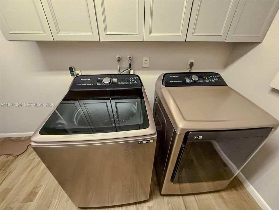 Large laundry room inside the home