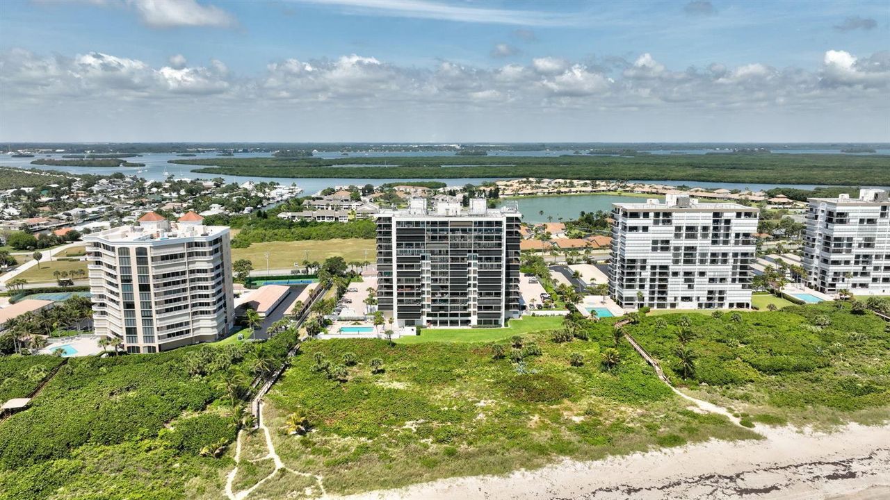 Aerial facing West