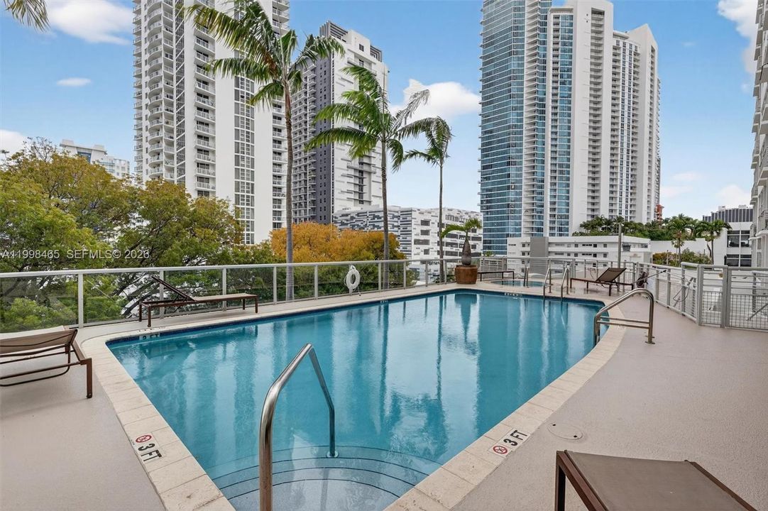 Southeast view of pool