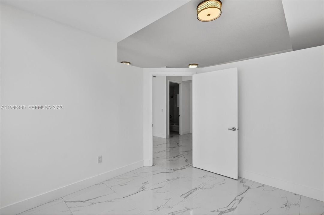 View from bedroom to living area