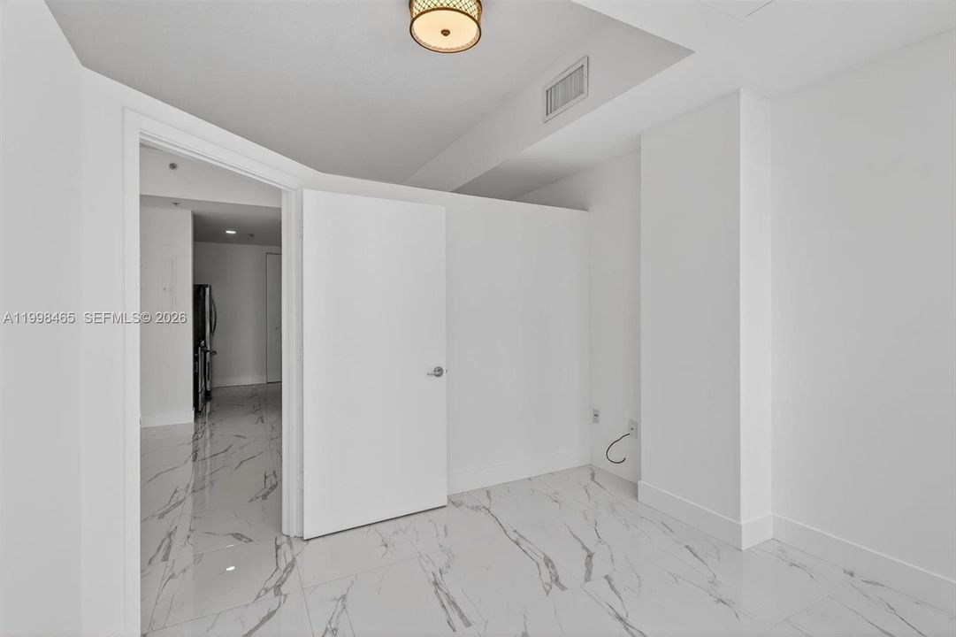 View from bedroom to living area