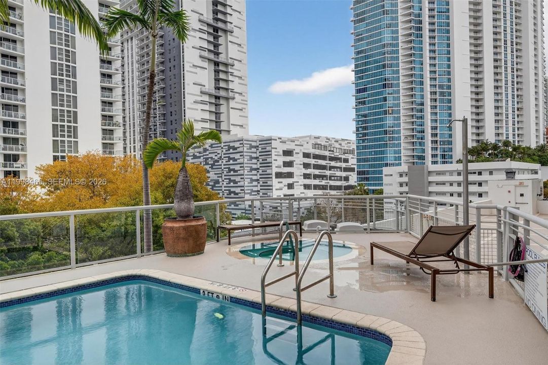 Southeast view of pool