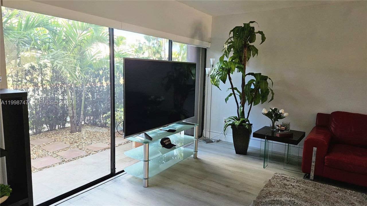 living room to the garden